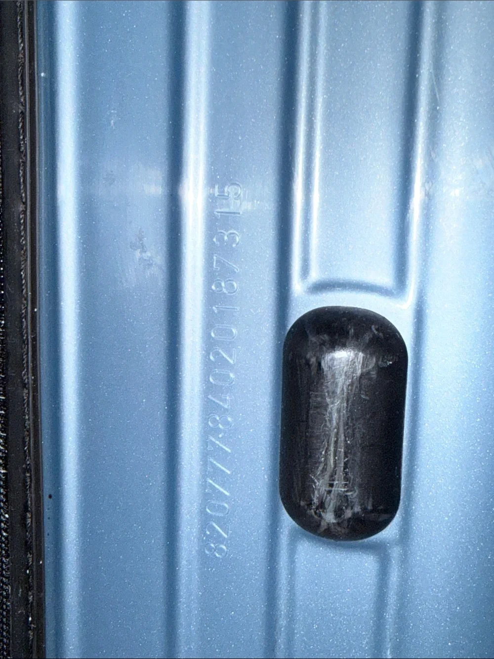 RIMOWA Salsa Air Multiwheel acrylic suitcase in Ice Blue.